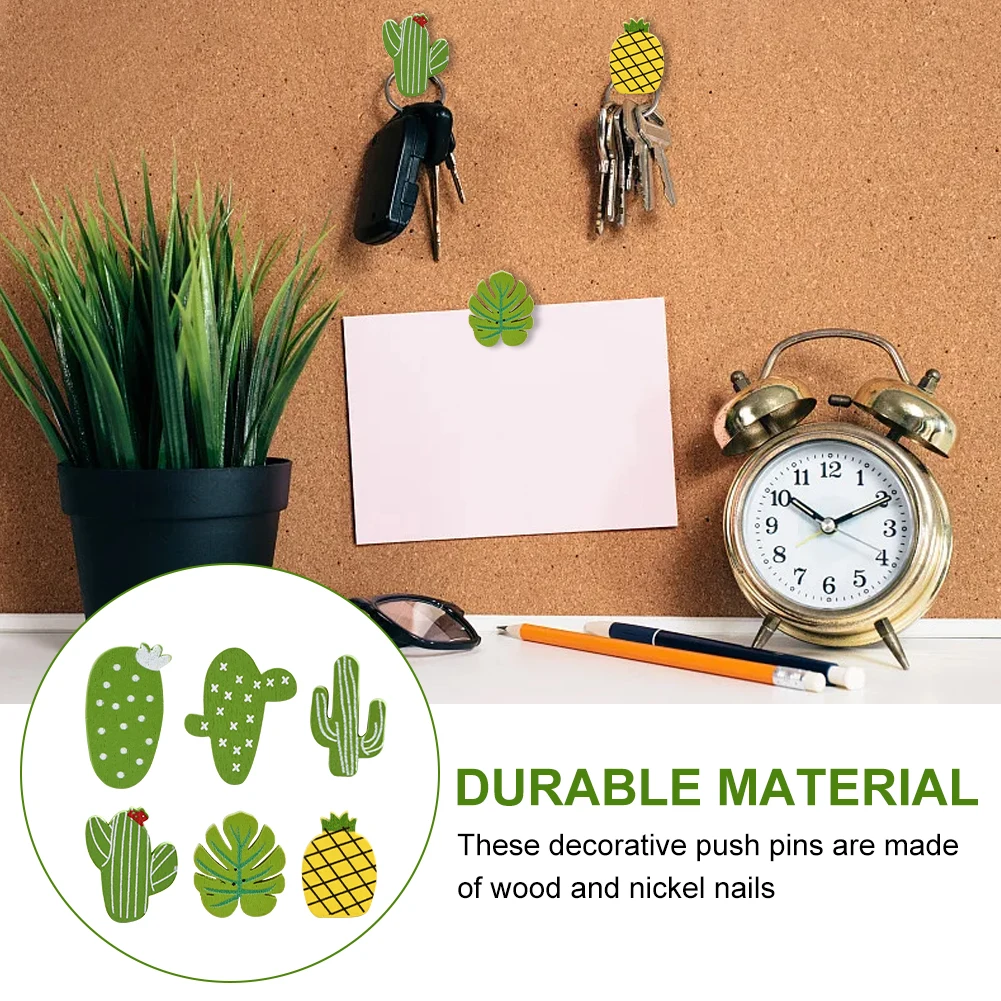 60 stücke nach Hause Briefpapier Klassen zimmer Schule Wand niedlich DIY Kork Board Push Pin Karten Fotos Bulletin kleines Büro dekorative Kaktus