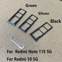 New Sim Card Tray For Xiaomi Xiaomi Redmi Note 11E 10 5G Slot Holder Socket Adapter Connector Repair Parts Replacement