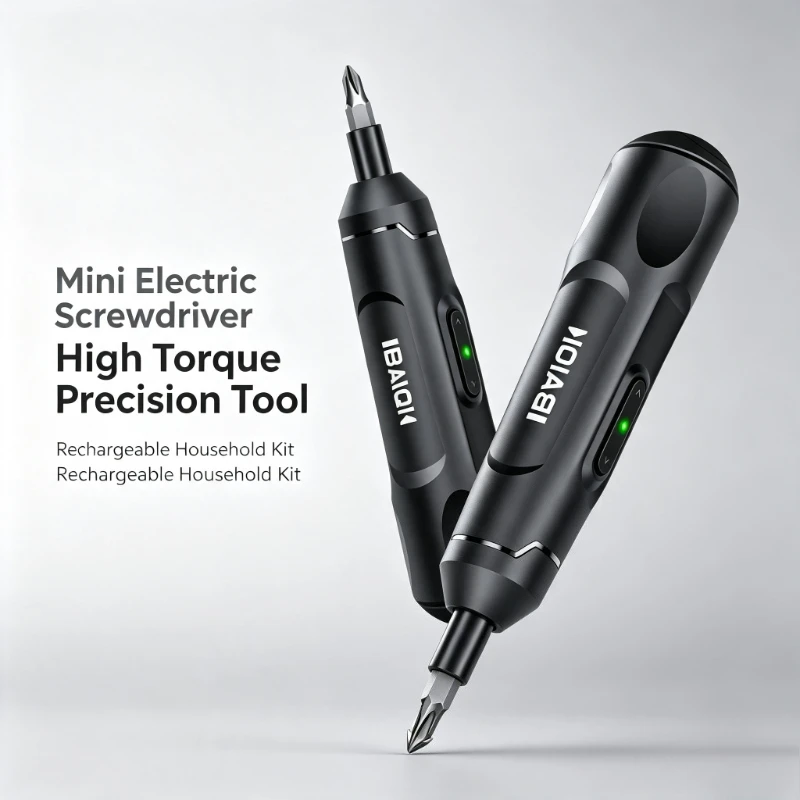 Baiqi Electric Screwdriver Mini High Torque Precision Electric Screwdriver Tool Set Household Rechargeable Screwdriver