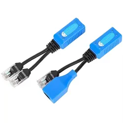 1pair RJ45 Splitter Combiner Upoe Cable Kit POE Adapter Cable Connectors Passive Power Cable