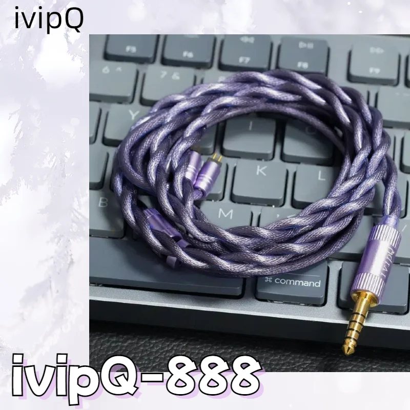 

ivipQ-888 HIFI Earphones Upgrade Cable With 4.4mm/3.5mm Plug Recessed-0.78 2pin/N5005 For MOONDROP IEM Cable