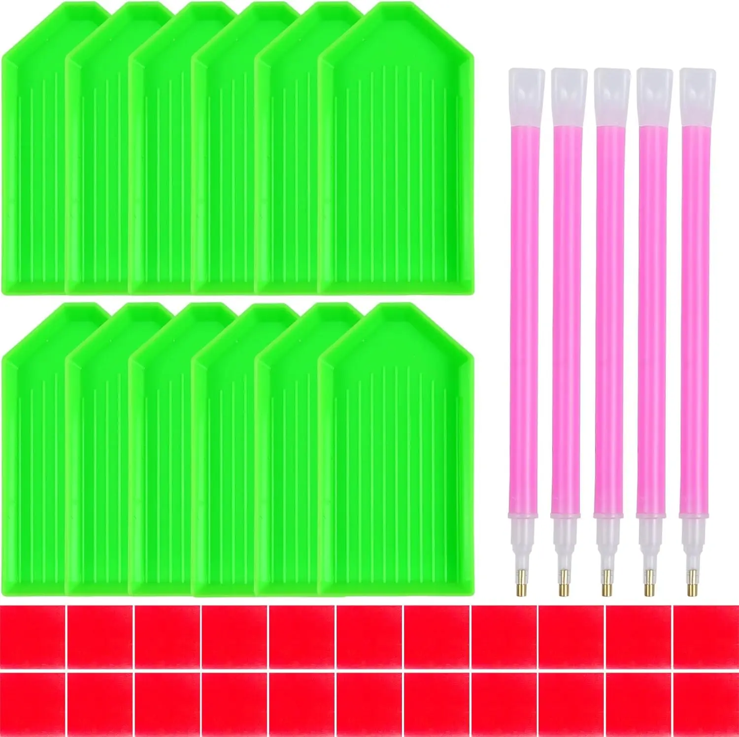 39PCS Diamond Painting Tools Kit with Trays, Pens & Glue Clay for DIY Art
