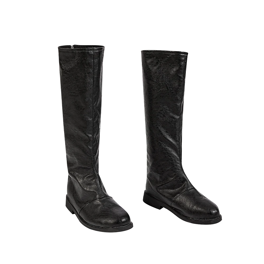 FFVII 게임 코스프레 리버스 젊은 세피로스 신발, 남성용 블랙 가죽 부츠, 할로윈 파티 신발