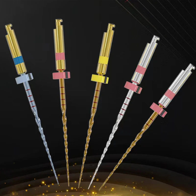 5Pcs Dental Retreatment Engine Root Canal Files NiTi Taper Needles Endodontic Treatment Rotary File Can Bend Dentist Instruments
