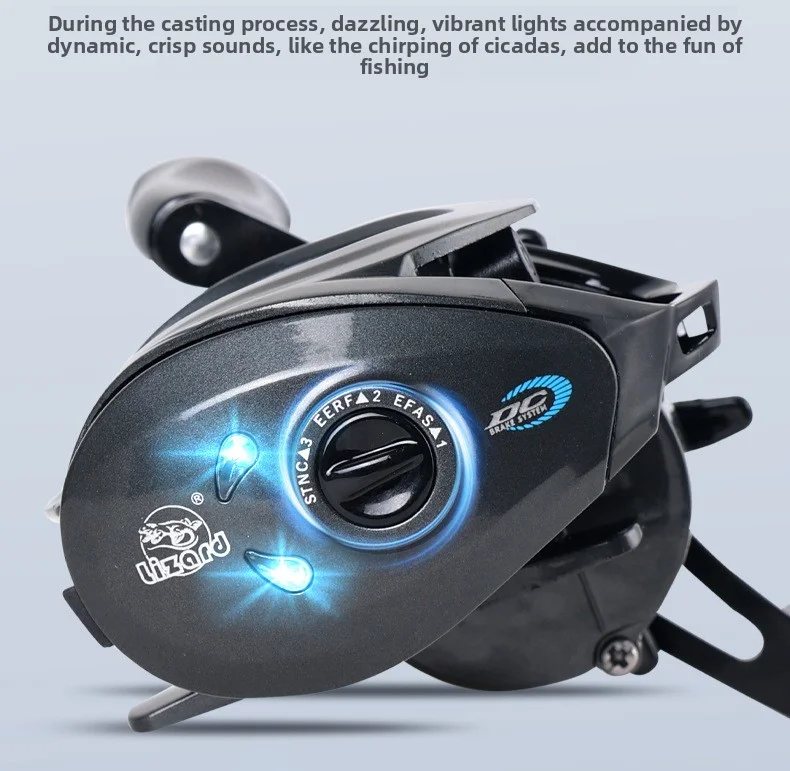 Lizard Fishing Demon DC Baitcasting-Rolle Elektronische Bremse Anti-Backlash Weitwurf Vielseitige Angelrolle Mit Klarem Klickgeräusch – Detail 9