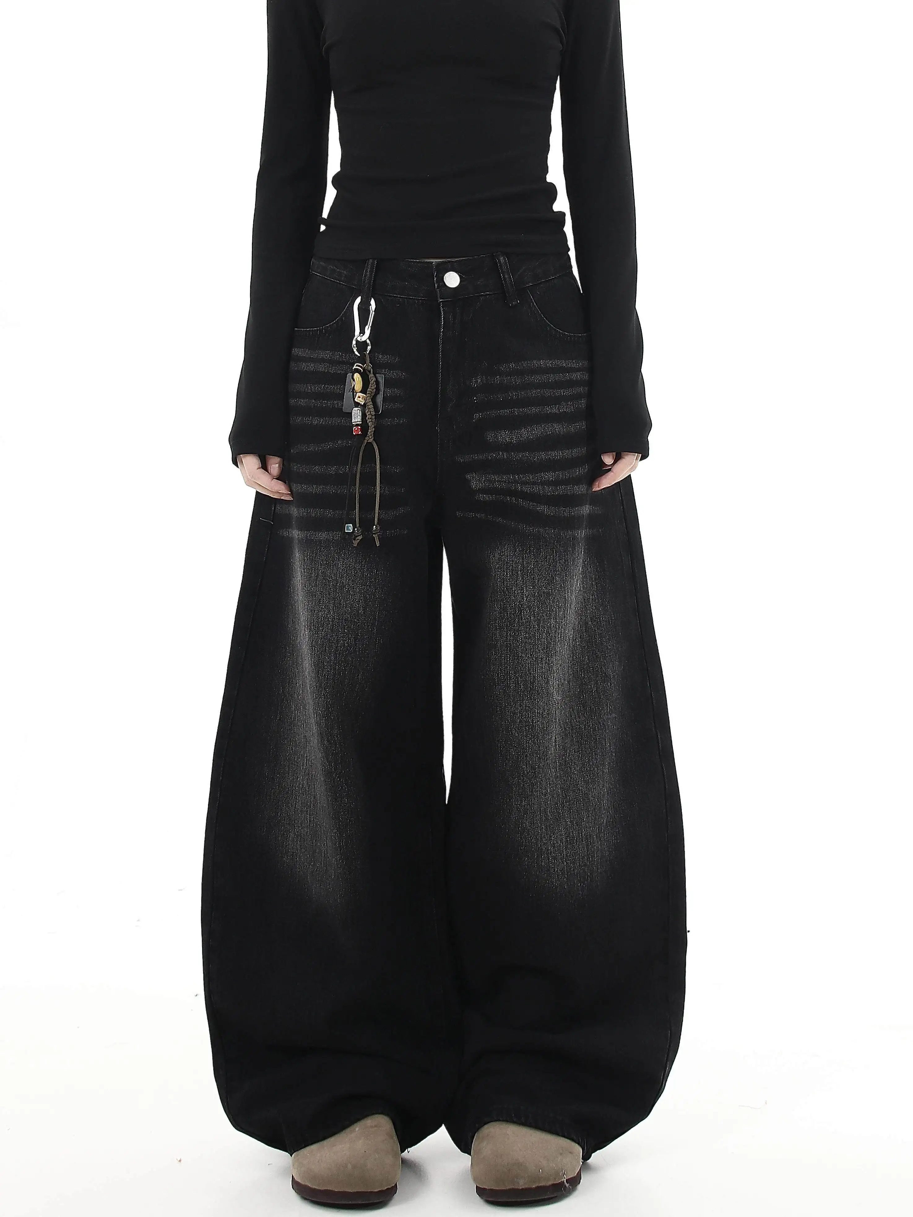 Calças Jeans Bordadas Estilo Americano Retrô High Street, Casuais, Largas e de Perna Larga para Homens e Mulheres, Estilo de ...