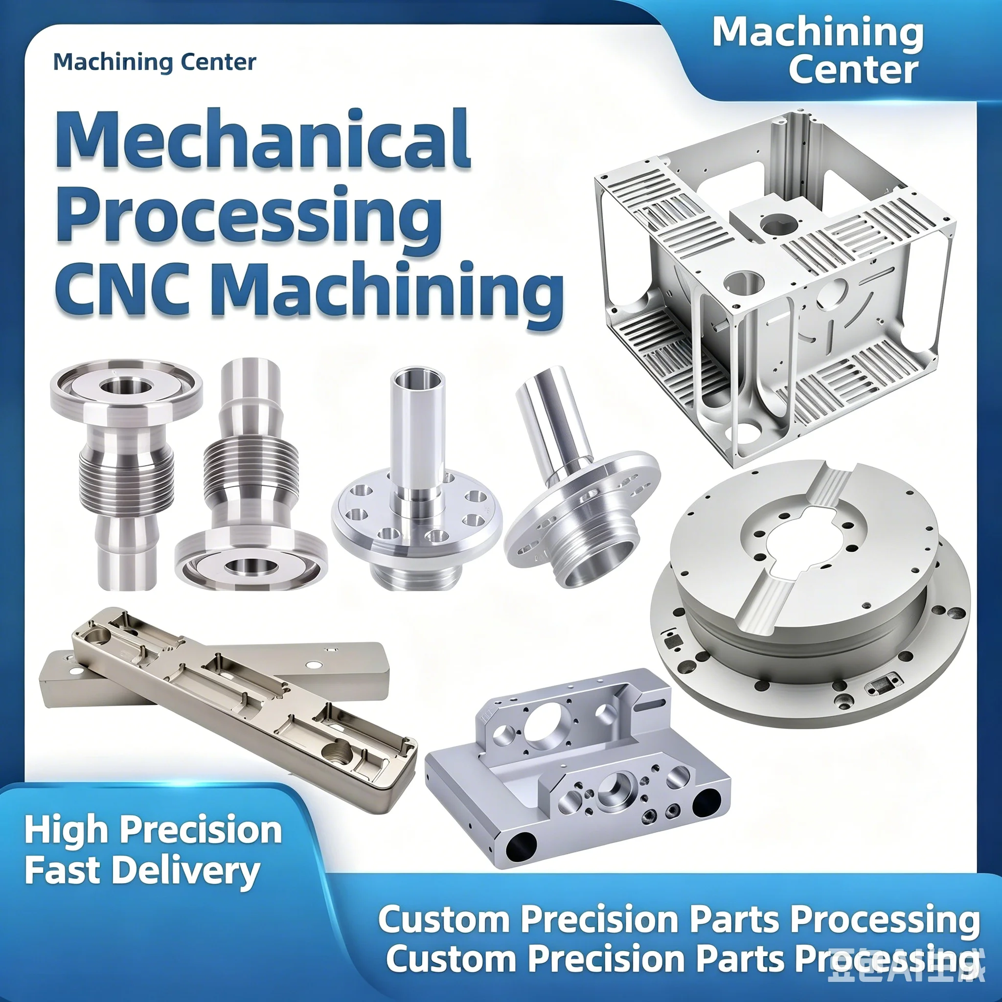 Custom CNC Machining, Drawings Available, Mechanical Parts CNC Turning & Milling, Aluminum Alloy & Stainless Steel Non-
