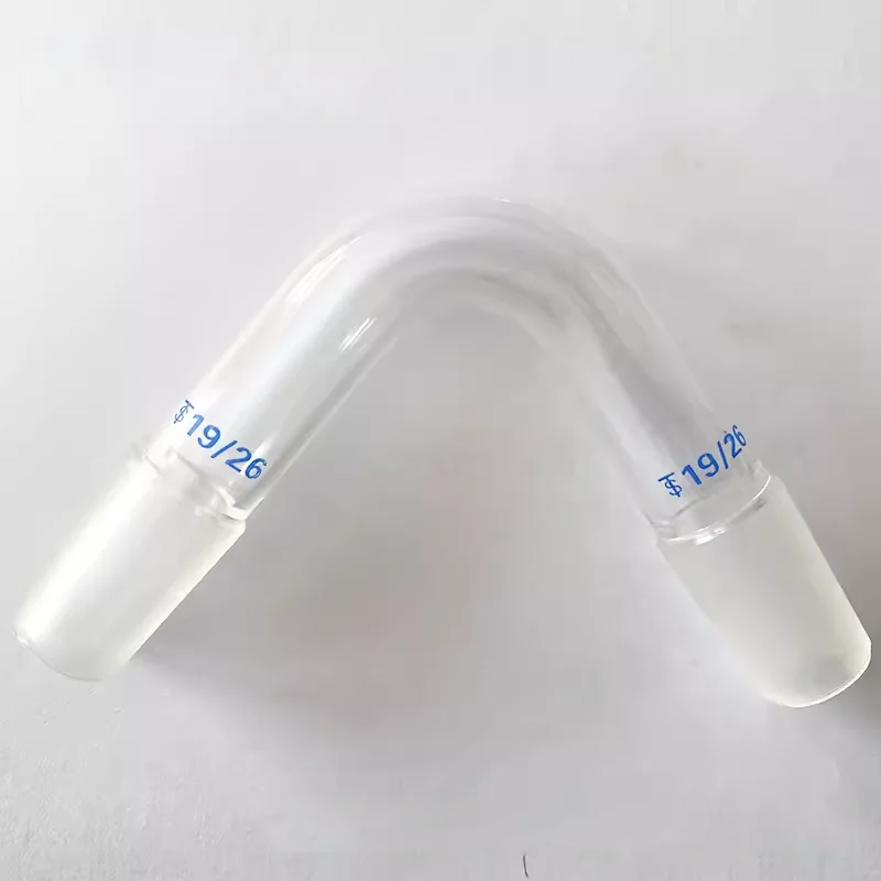 Coude de distillation en verre, fournitures de laboratoire, tube buccal standard, 75 degrés, 14/23, 19/26, 24/29