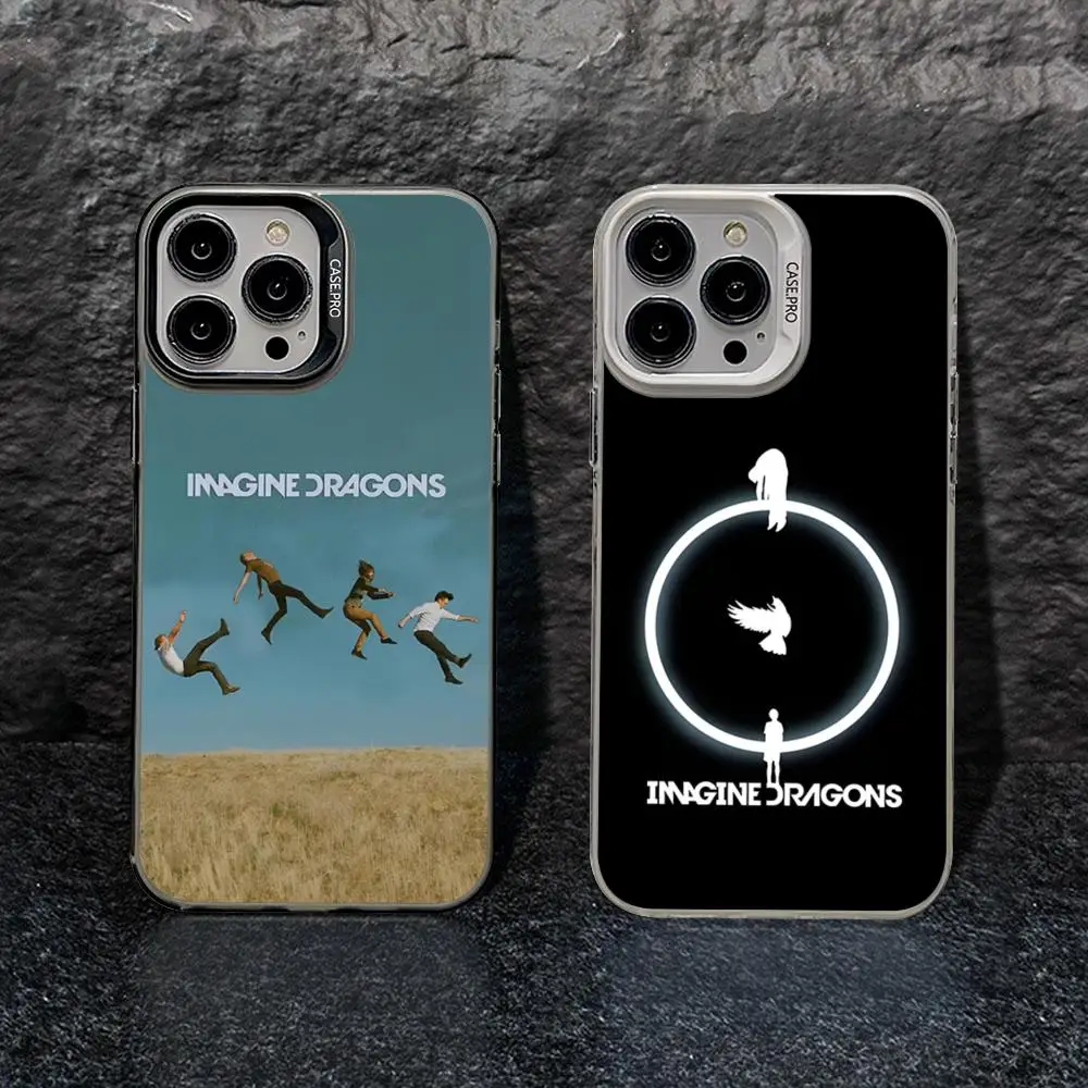 I-Imagine Dragons Night Visions Phone Case for iphone 15 14 13 11 12 Pro Max Xr X Xs Plus black silver hard shell Cover