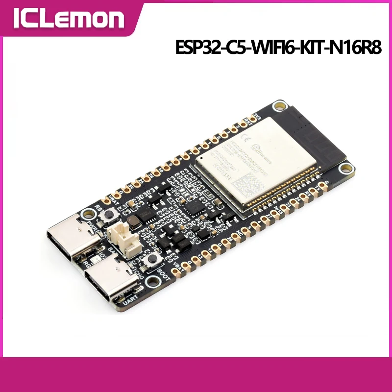 Carte de développement Wi-Fi 6 double bande Waveshare ESP32-C5 avec processeur RISC-V 240 MHz ESP32-C5-WIFI6-KIT-N16R8/N16R4