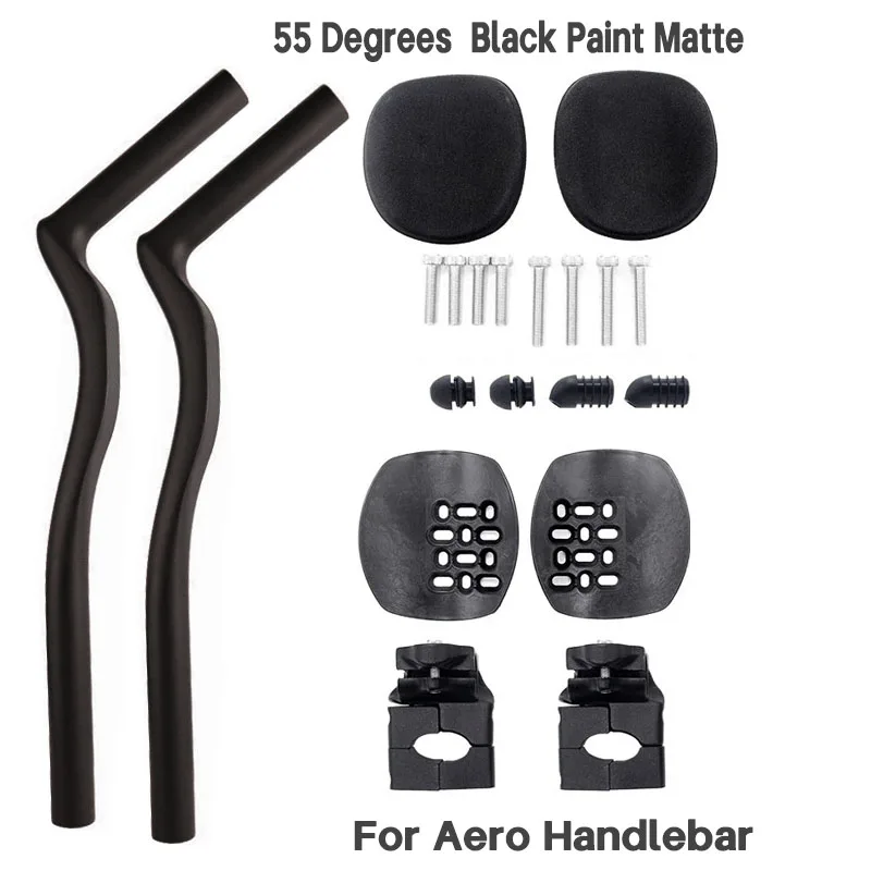 Manubrio da strada in carbonio Barra di riposo per bicicletta Clip per manubrio TT su barra Aero Manubrio in carbonio da corsa per bici 30 ° /45 °   Maniglie per triathlon