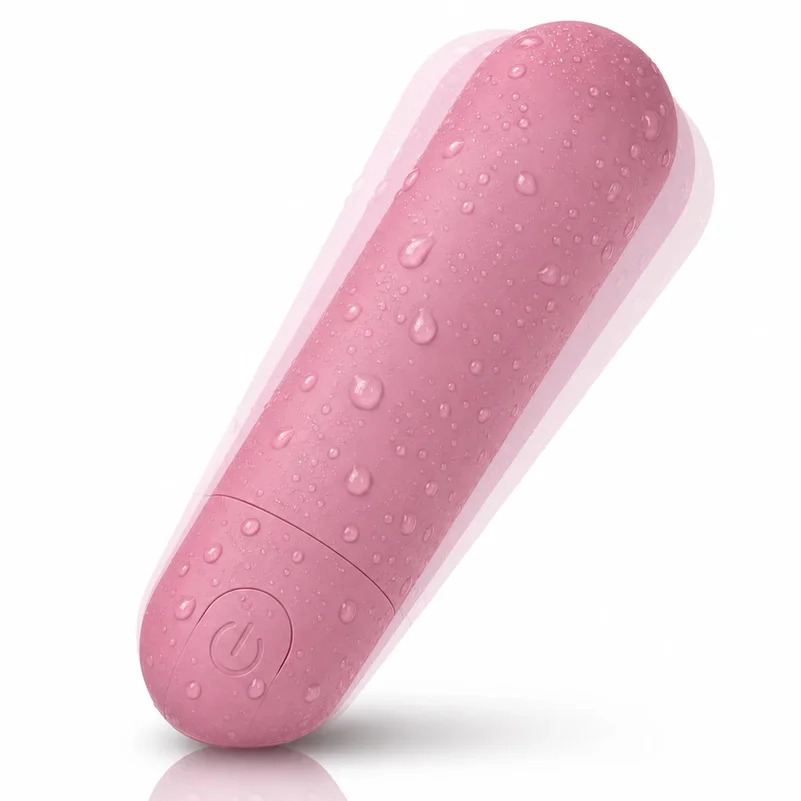 Rechargeable Mini Vibrating Egg, Cylindrical Sausage Shaped Design, Soft Silicone Surface, Waterproof and Portable, Quiet Person