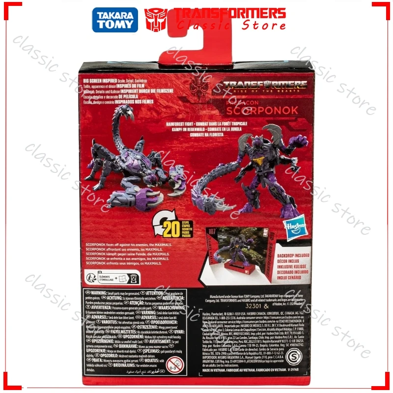 ในสต็อกคลาสสิก Transformers ของเล่น Studio Series SS-107 Deluxe Class Predacon Scorponok Cybertron Autobots Action Figures ของขวัญ