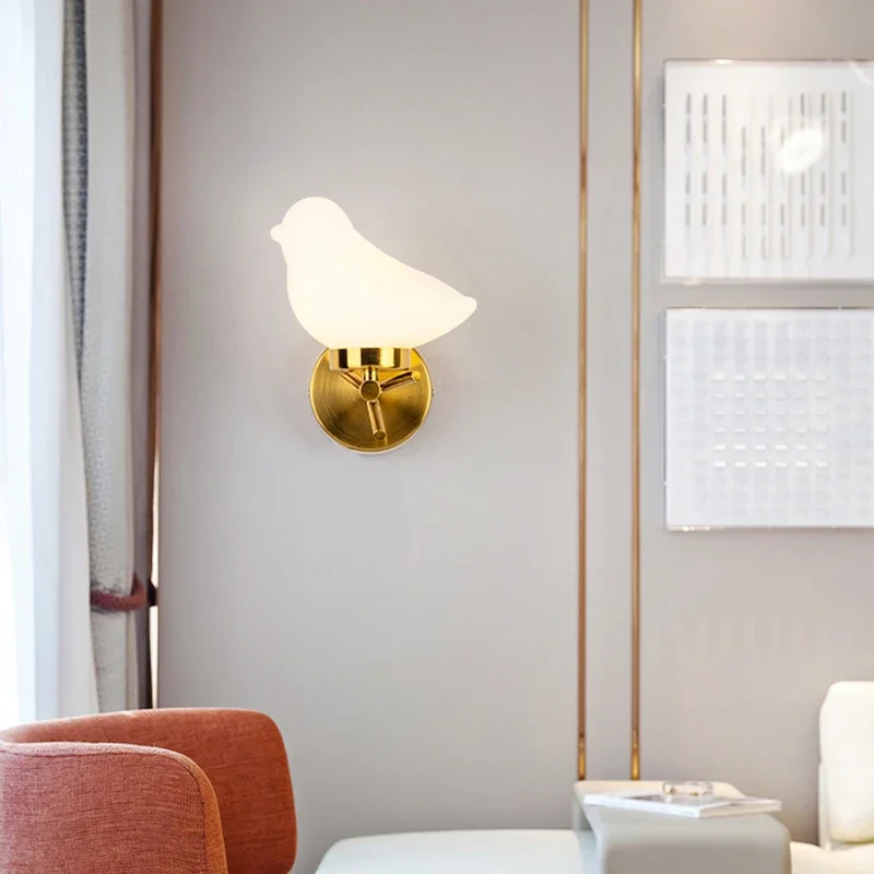 Modern LED Bird Wall Light, Mount Sconce, Nordic Home Art Deco, Loft interior, Sala de estar, Quarto, Luminária, Lâmpada Criativa, Bonito