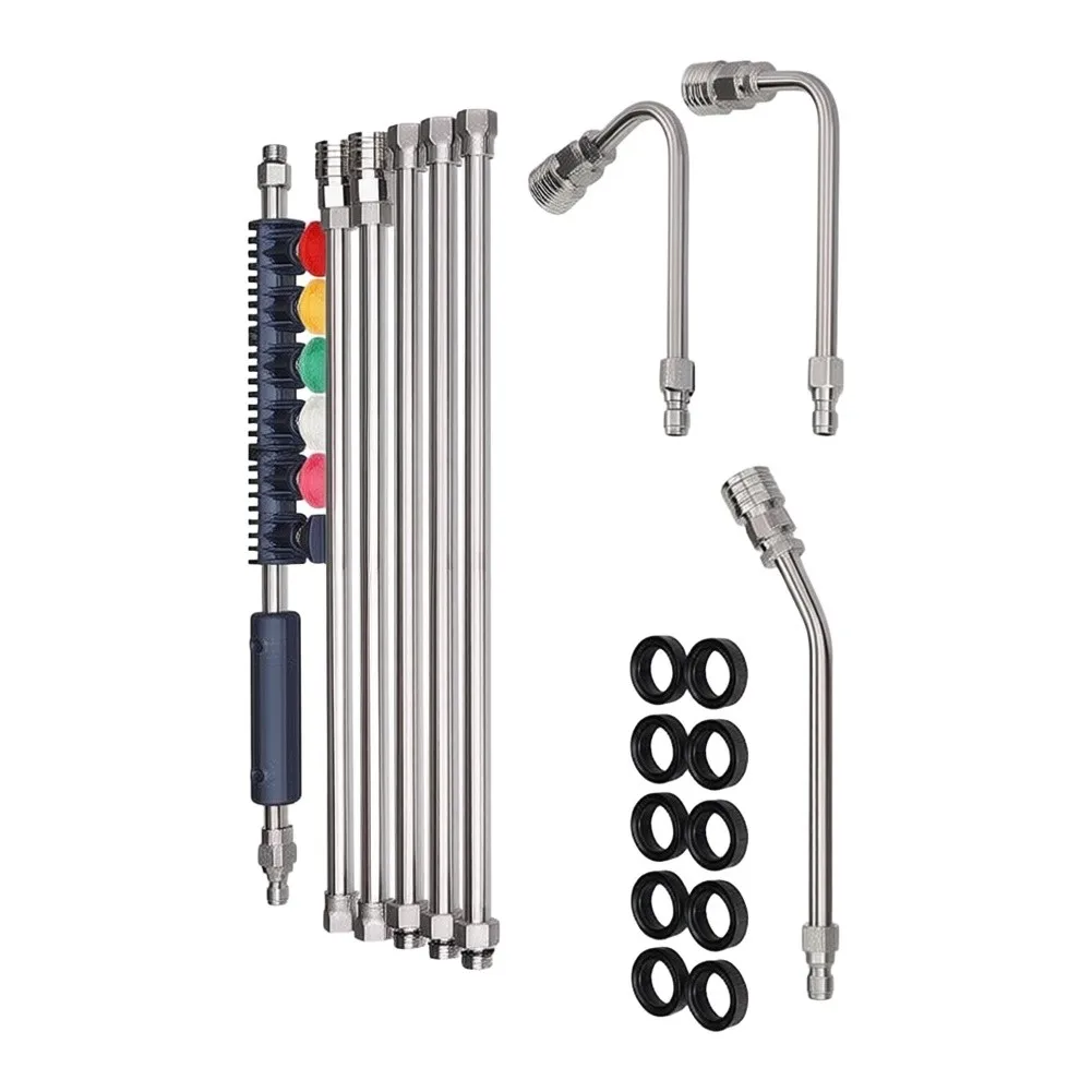 For Heavy-duty Jobs Pressure Washer Nozzle Set Stainless Steel Extension Rod Extension Wand As Shown Six Different Nozzle Tips