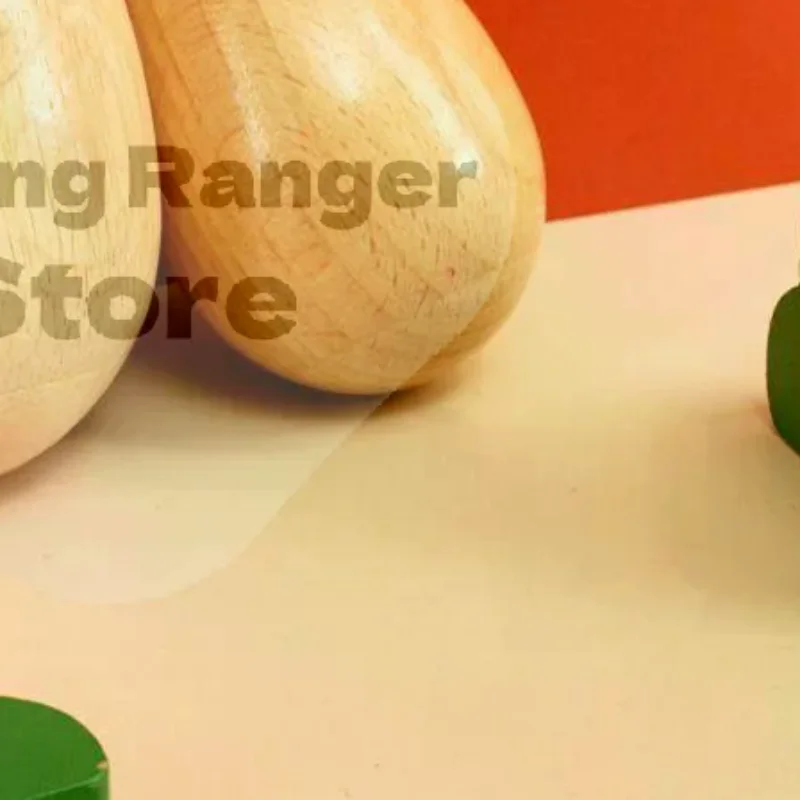 Wooden Egg Shakers Maracas Orff Percussion Set 2 Pack Smooth Polished for Toddlers Music Class Live Performance Early Education