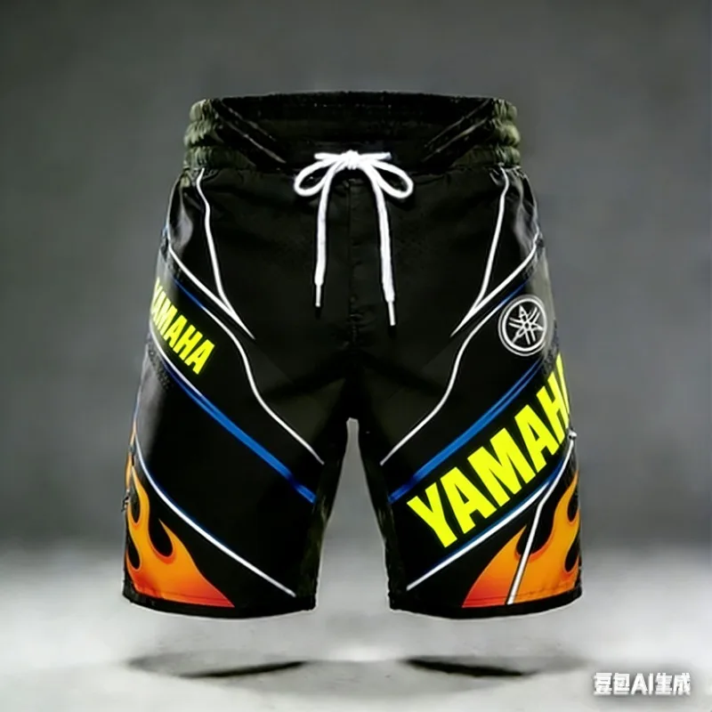 

Модные летние шорты Yamaha 2026 года, черно-красные, унисекс, для мотоциклистов и велосипедистов, повседневные спортивные шорты