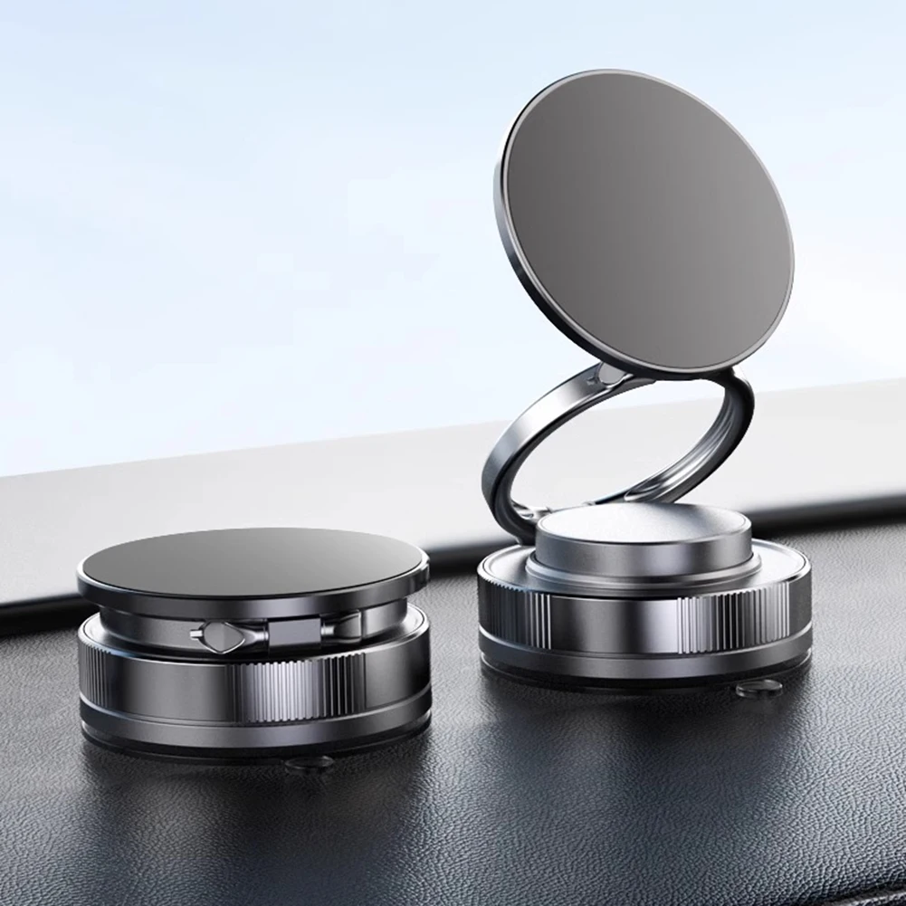 

Car Phone Magnetic Holder Foldable Adsorption Phone Bracket Vacuum Suction Cup 360° Rotate Lazy Holder Navigation Holder