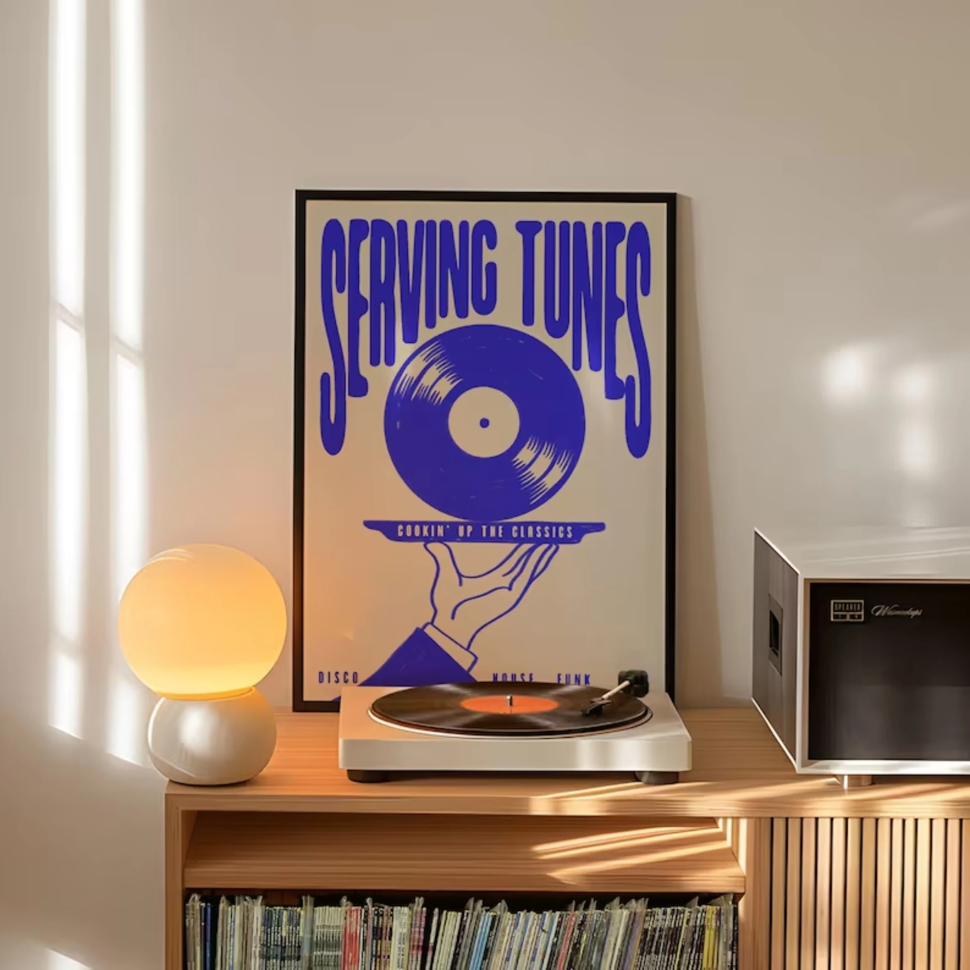 Music Vinyl Illustration Record Disco And House Wall Art Print Canvas Painting Poster Picture For Living Room,Bedroom Home Decor image 2