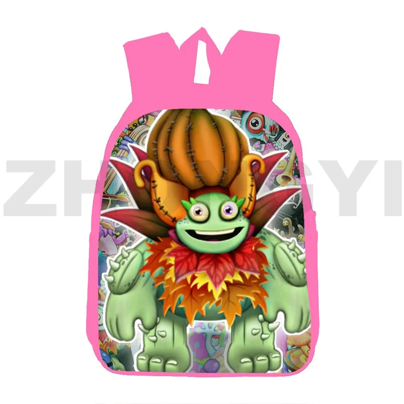 Funny Anime My Singing Monsters Backpack Kindergarten Primary Cartoon School Bag 12/16 Inch Kid My Singing Monsters Shoulder Bag