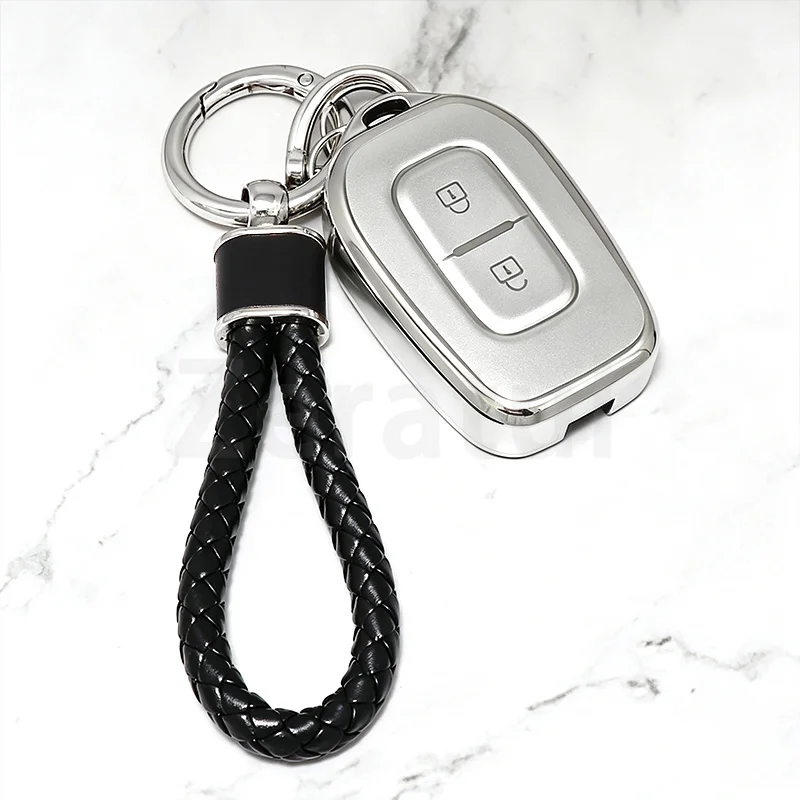 TPU Auto Car Shell Fob Accessories Key Case Cover Keyring Keychain For Renault Kwid Traffic Symbol Dacia Sandero Logan Duster