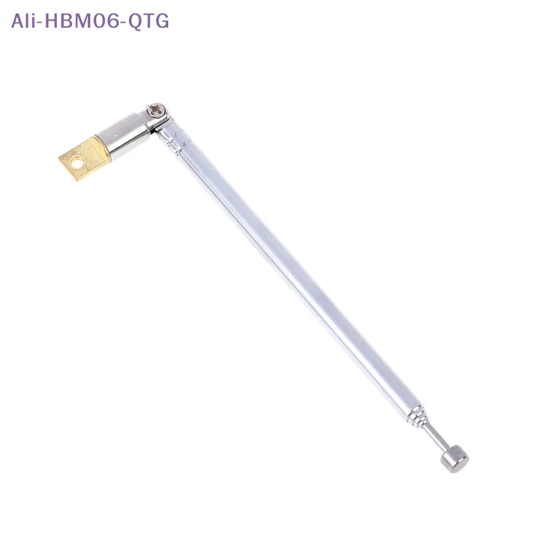 

[New] 1Pc 37cm 5 Section Telescopic Stainless Steel AM FM Radio Universal Antenna