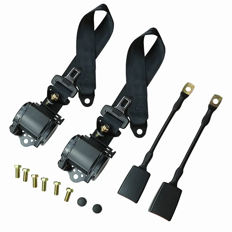 Universal 3-Point Retractable Safety Belt Automatic Elastic Seat Belt for Car Truck Bus Driver Use