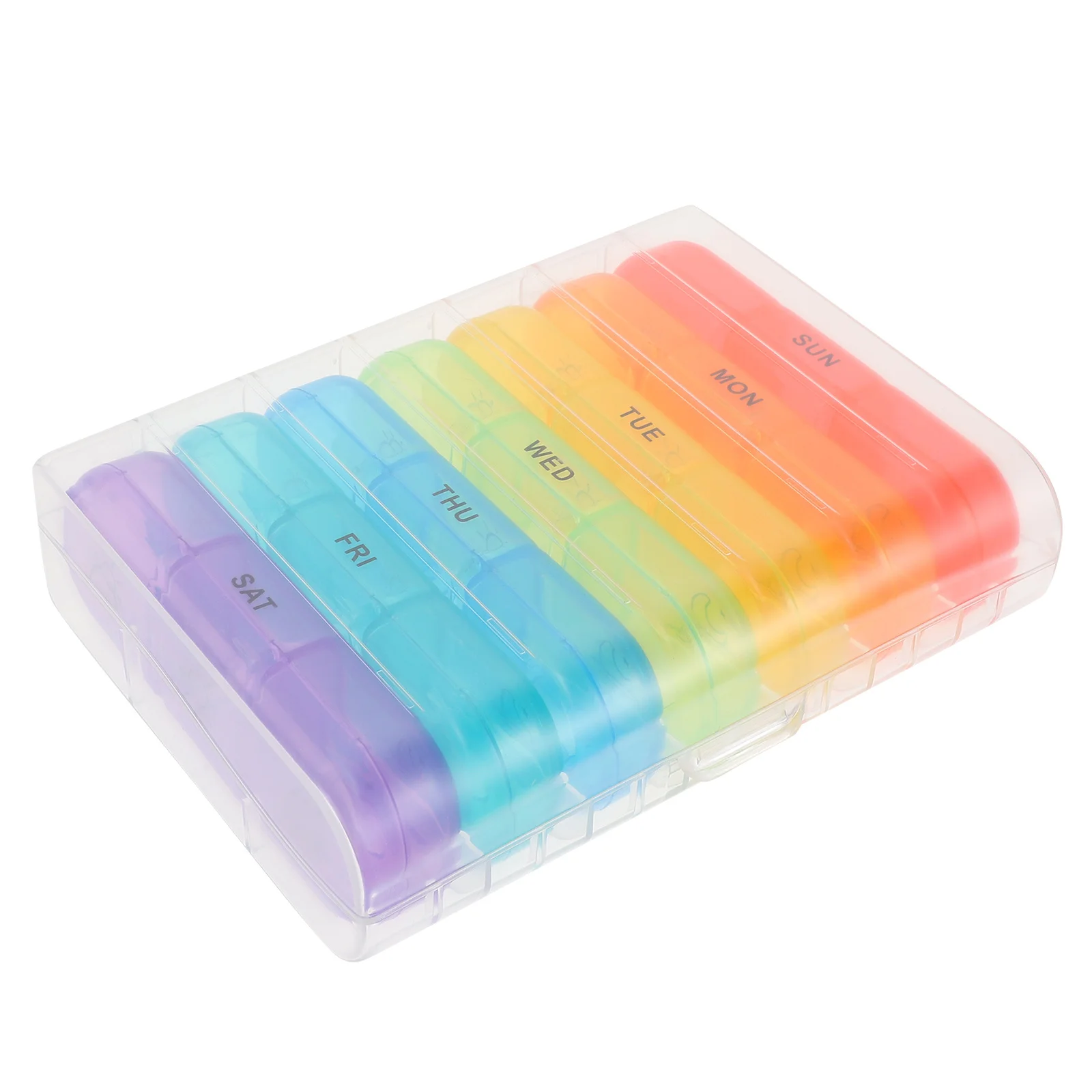 

1Set Portable Medicine Case Multi-Grid Organizer Lightweight Plastic Storage Holder Travel Separable Pills Container Outdoor