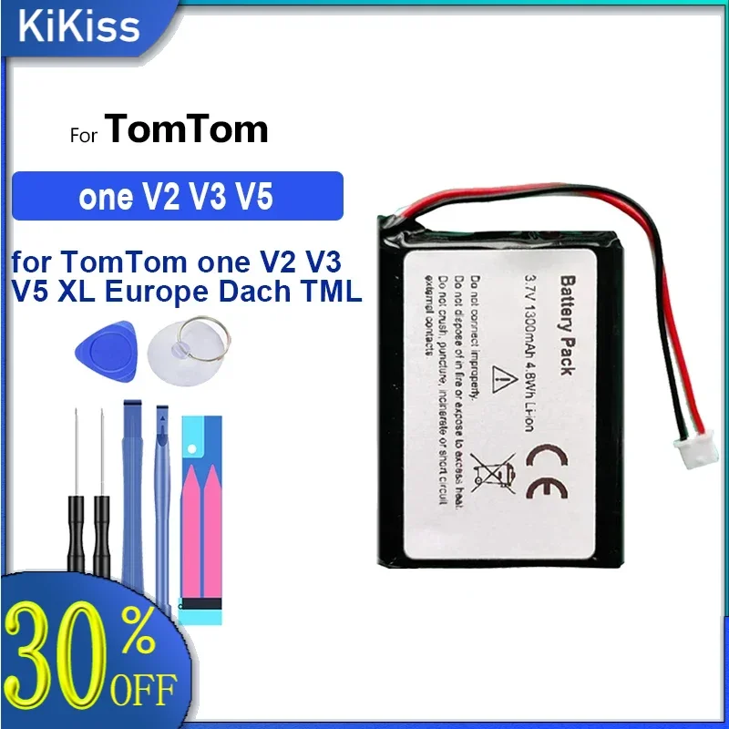 For TomTom one V2 V3 V5 Watch Battery, 1200mAh Long-Lasting