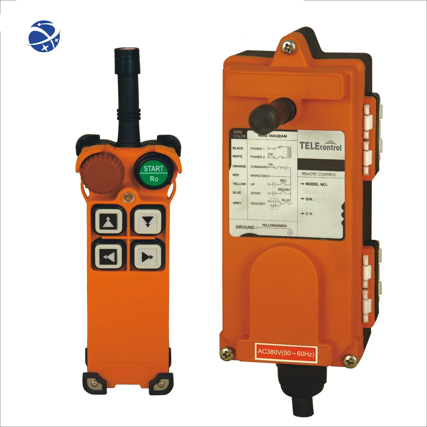 Telecrane  F21-4D  industrial wireless remote control 4 button transmitter and receiver for crane hoist and truck