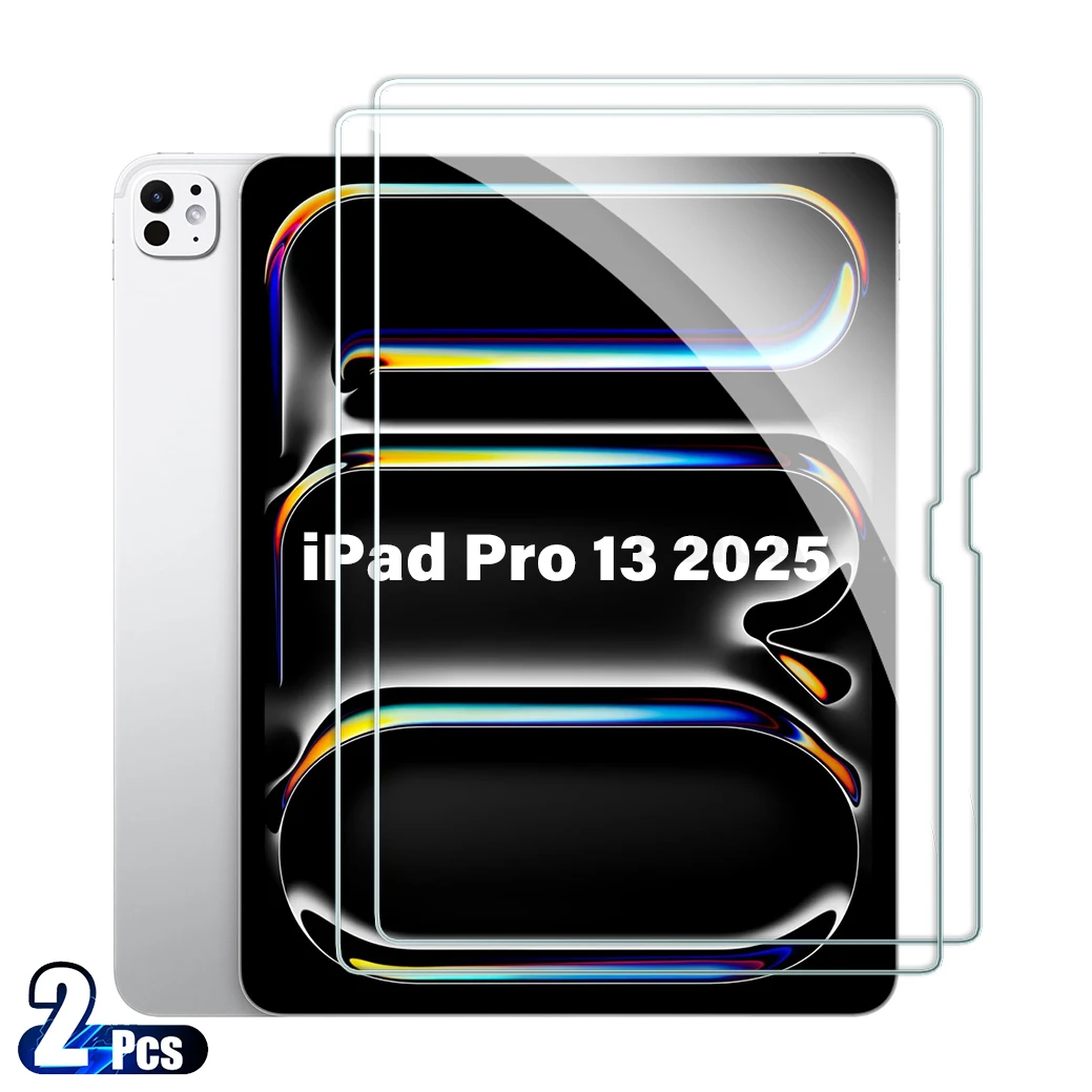 

2 шт. для iPad Pro 13 2025 M5 A3360 A3361 Защитная пленка из закаленного стекла 13,0 дюймов для планшета HD с защитой от царапин