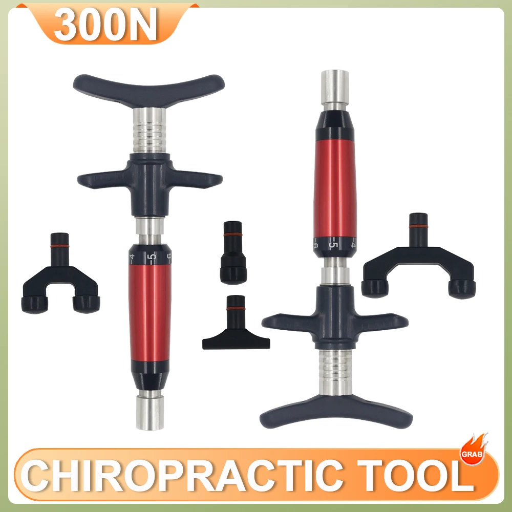 Chiropractic Adjustment Tool Manual Correction Spinal Gun 6 Levels 4 Heads Therapy Adjust Vertebration Back Masaager 2024 Newest