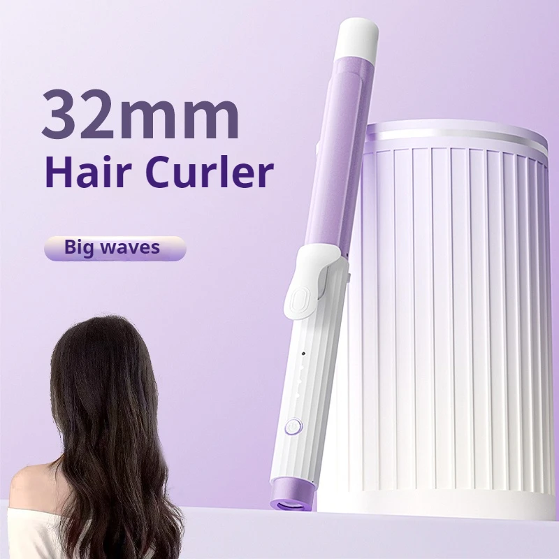 

32MM Electric Hair Curler for Women Curls Hair Styler Ceramic Coating Dual Hair Care Fast Heating Low Power Safe Styling Tool