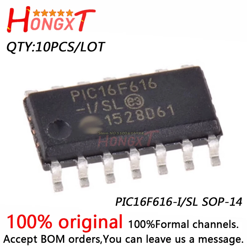 10PCS 100% NEW  PIC16F616-I/SL SOP-14.Chipset