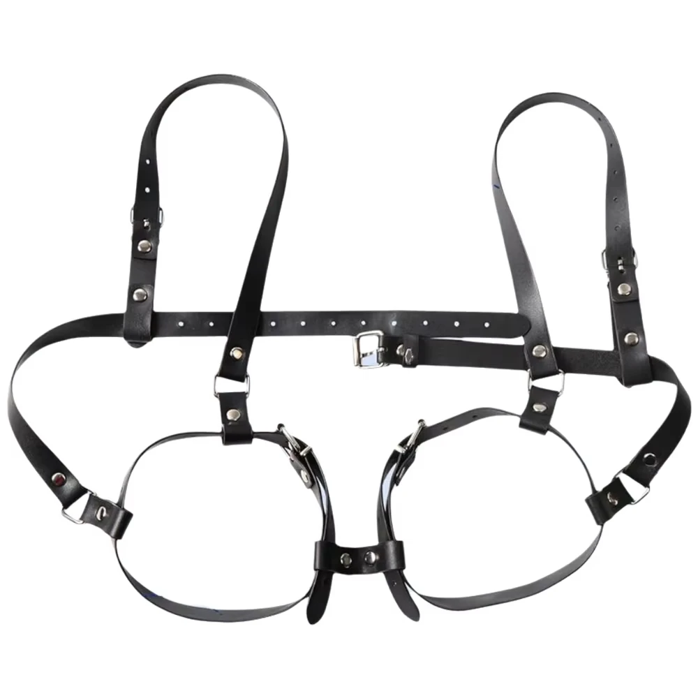BDSM Breast Bondage Harness Sex Toys B to D Cup Leather Fetish Sexy Chest Restraints Punk Gothic For Women SM Bra Belts Straps - Image 2