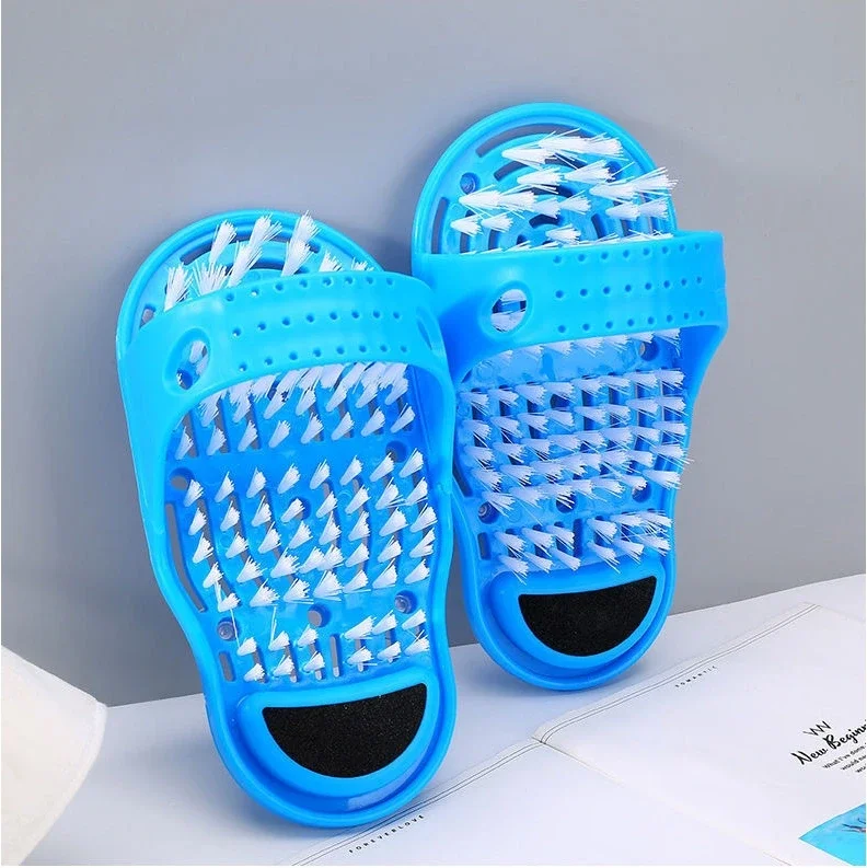 1PC Shower Foot Scrubber Massager Cleaner Spa Exfoliating Washer Wash Slipper Tools Bathroom Bath Foot Brushes Remove Dead Skin