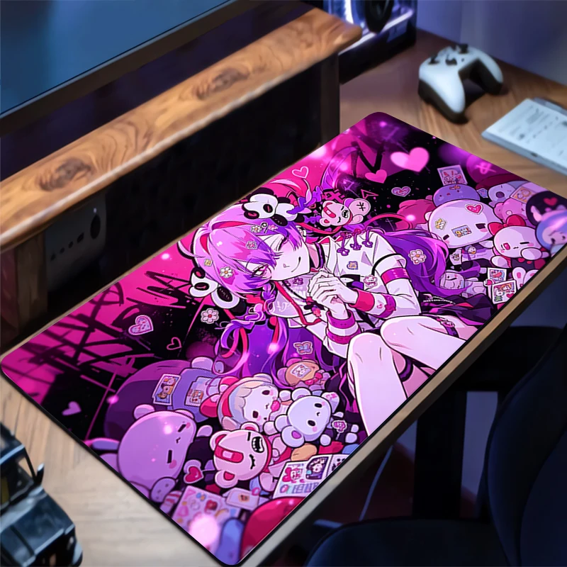 Mouse Pad Pink Cute Woman Gaming Accessories PC Gamer alfombrilla xxl Computer Desk Mat Laptop Varmilo Keyboard Mousepad
