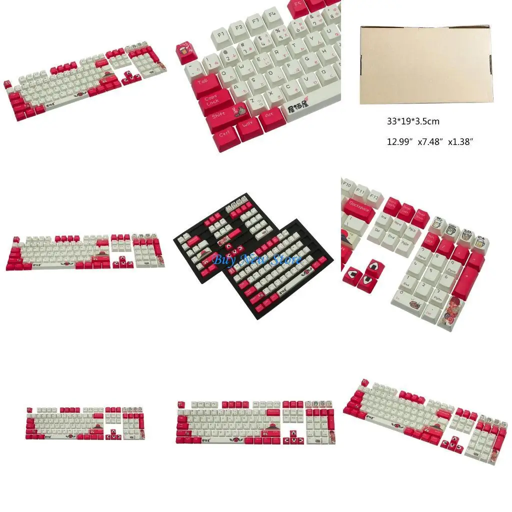 

20CE Replacement Cap Set 108pcs PBT Heat Sublimation for Mechanical Keyboard