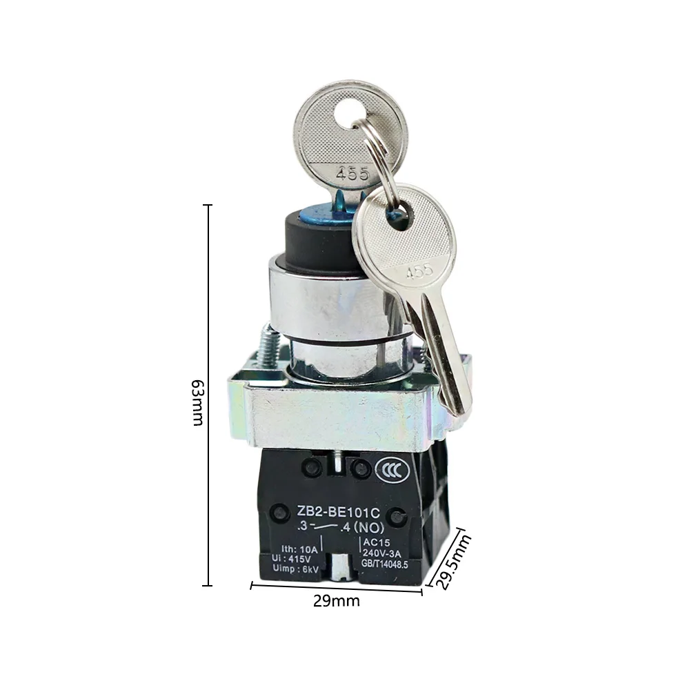 XB2-BG21 XB2-BG33 XB2-BG53 مفتاح التحكم مفتاح مقبض 1NO /2NO 2/3 موقف الذاتي قفل/الذاتي إعادة محدد مفتاح مقبض 22 مللي متر