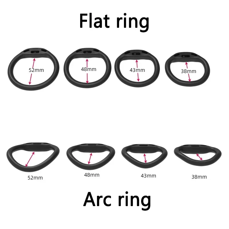 남성용 정조대 잠금장치 & 4개 링 남성용 페니스 잠금장치 정조대 섹스토이 통기성 페니스 링 페니스 페티시 구속 성인용품