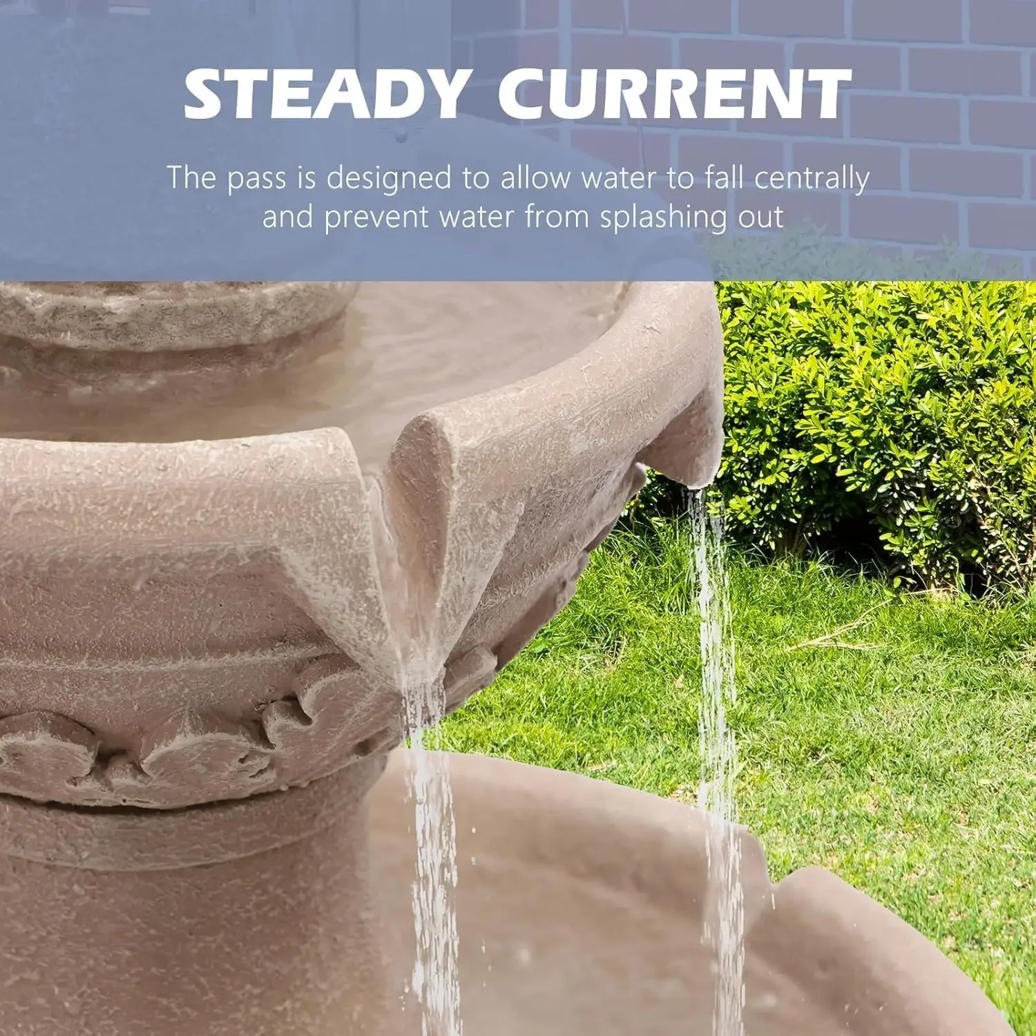 [عرض لفترة محدودة، اليوم فقط! ] نوافير وشلالات خارجية، نافورة شلال أرضية فقاعية مقاس 48.4 بوصة ارتفاع مع سطح أناناس أ