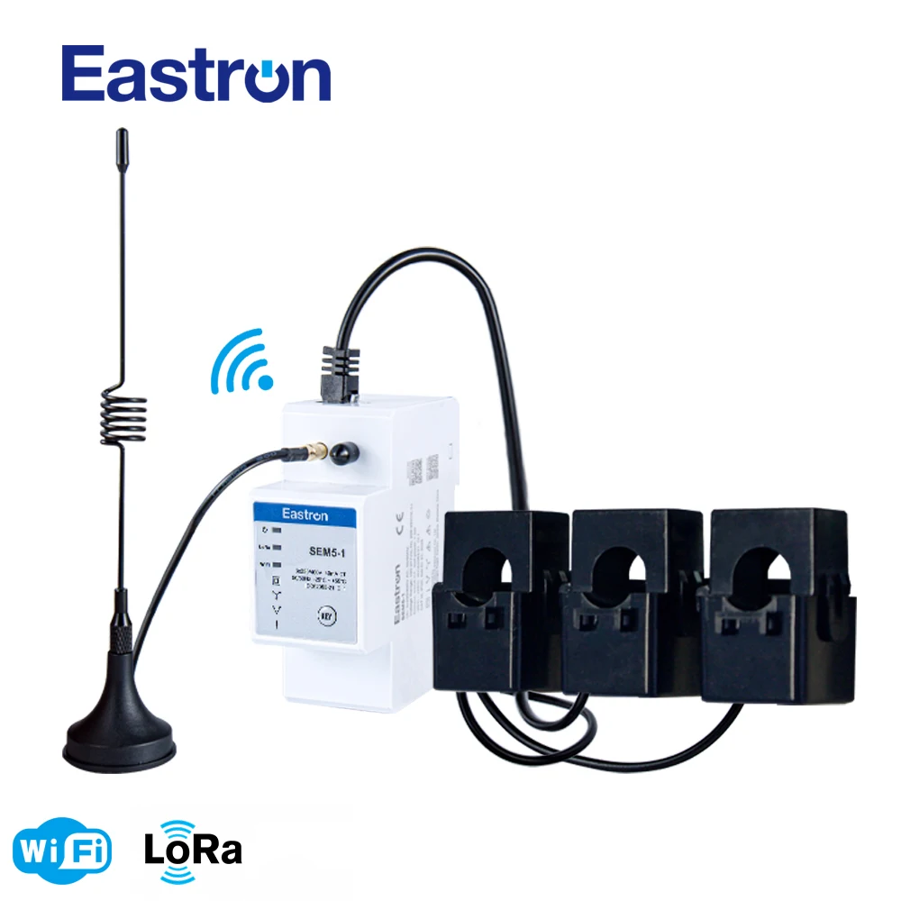 2026Eastron SEM5-1 3P4W/3P3W CT Connection Smart Power Meter Industrial Energy Monitoring Wifi & LoRa Din Rail Electric Energy M