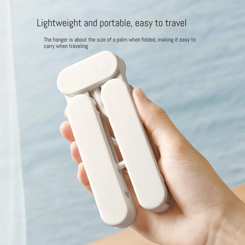 5PCS Folding Clothes Hangers Mini Space Saving Clothes Drying Rack Foldable Anti-Slip Drying Hangers Wardrobe Organizer Retail