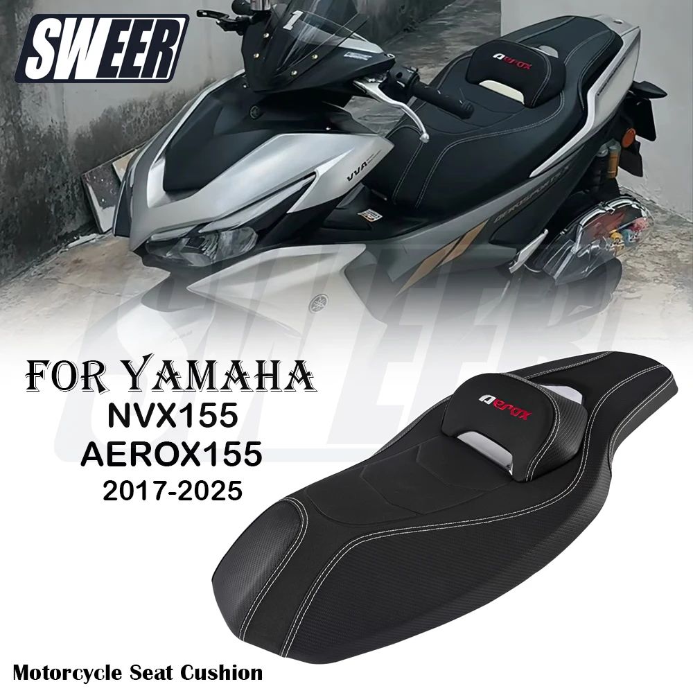 

Motorcycle Seat Cushion Compatible With YAMAHA NVX 2017-2025 Modified Waist Design Waterproof Comfortable Anti Slip Seat Pad