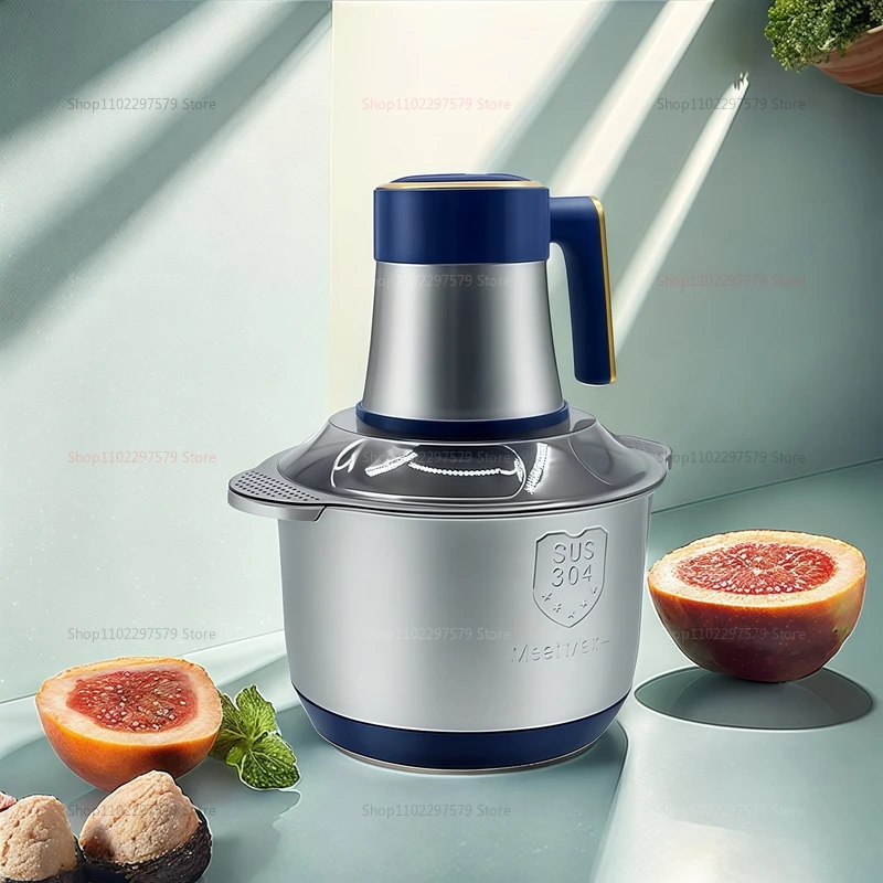 مفرمة لحم كهربائية، معالجات الطعام، مفرمة لحم من الفولاذ المقاوم للصدأ، مفرمة خضروات بسعة 5 لتر، مناسبة لتقطيع الطعام