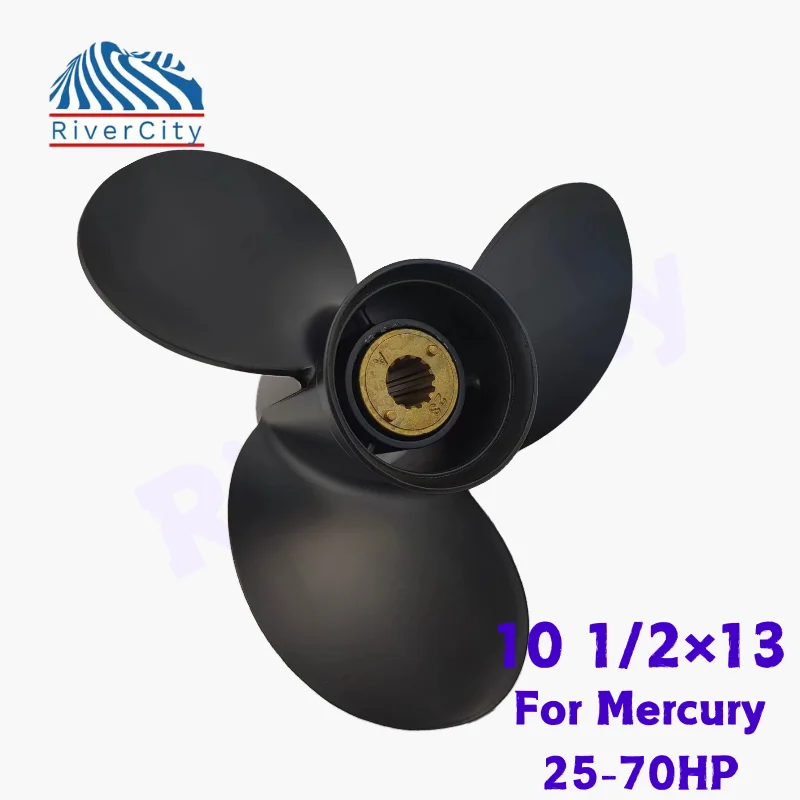 

10 1/2x13 Outboard Propeller For Mercury 40hp 45hp 48hp Motor Aluminum Alloy Screw 3 Blade 13 Spline teeth.Marine Engine Part