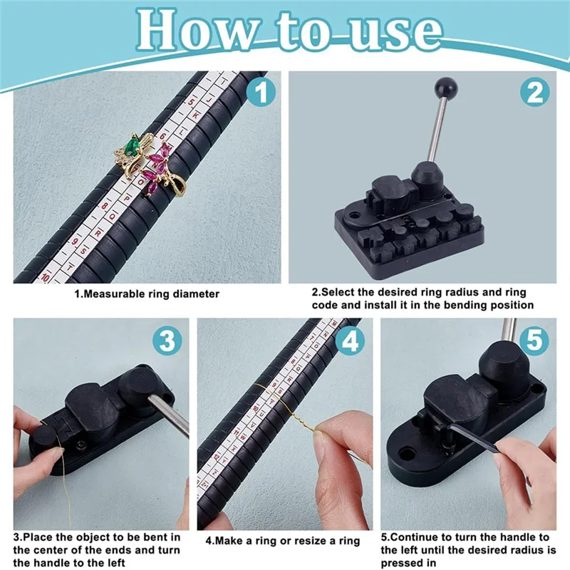 AB35-Ring Bender Tool For Spoon Rings Spoon Ring Maker For Jewelry Making Ring Machine