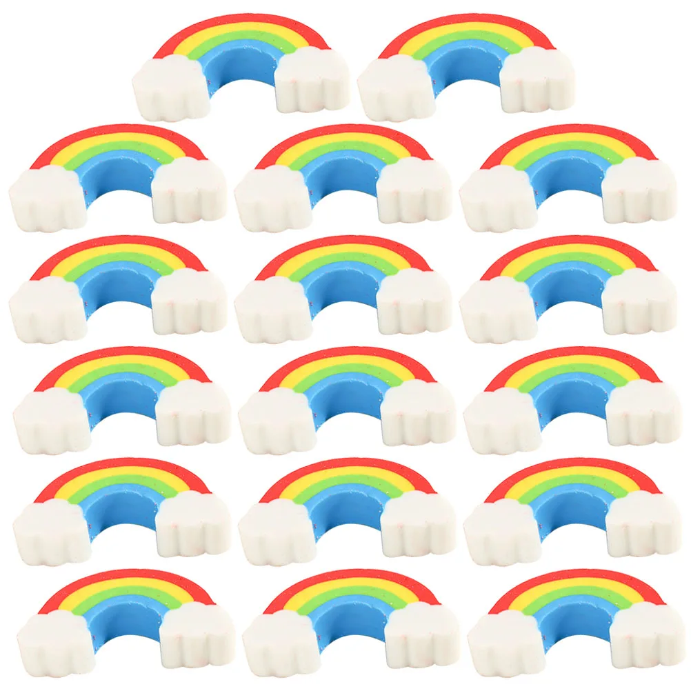 

100pcs Rainbow Eraser Cute Kids Cartoon Mini Portable School Supplies Lightweight Desk Accessories Erasers For Students