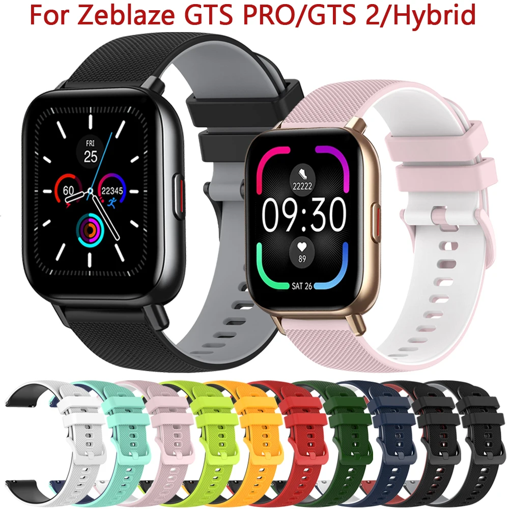 สายซิลิโคน20มม. สำหรับ zeblaze GTS Pro GTS 2ไฮบริดสายทดแทน zeblaze Blaze 2 Lite GTR