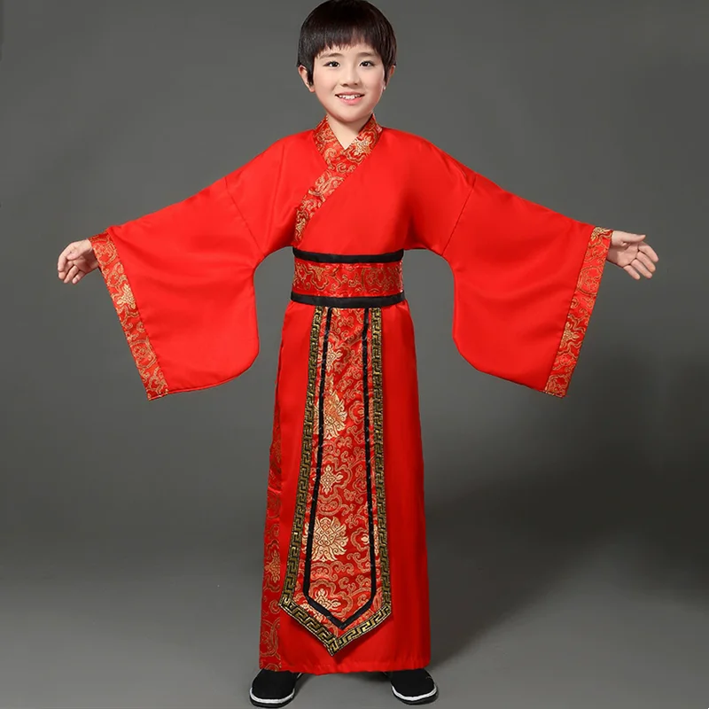 

Детское платье, традиционная китайская одежда, детские костюмы Ханьфу, старинный китайский наряд, костюм для мальчика, новогодний костюм Тан, детский костюм для косплея